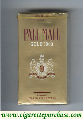 Pall Mall Gold 100s cigarettes soft box